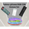 Zestaw 5mb Taśma LED CYFROWA COB RGB 24V WS2811 IC 720/m, Pilot C9, Sterownik SPIW5